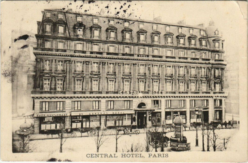 Carte postale ancienne Paris 1er - Central Hotel Paris à Paris 1er