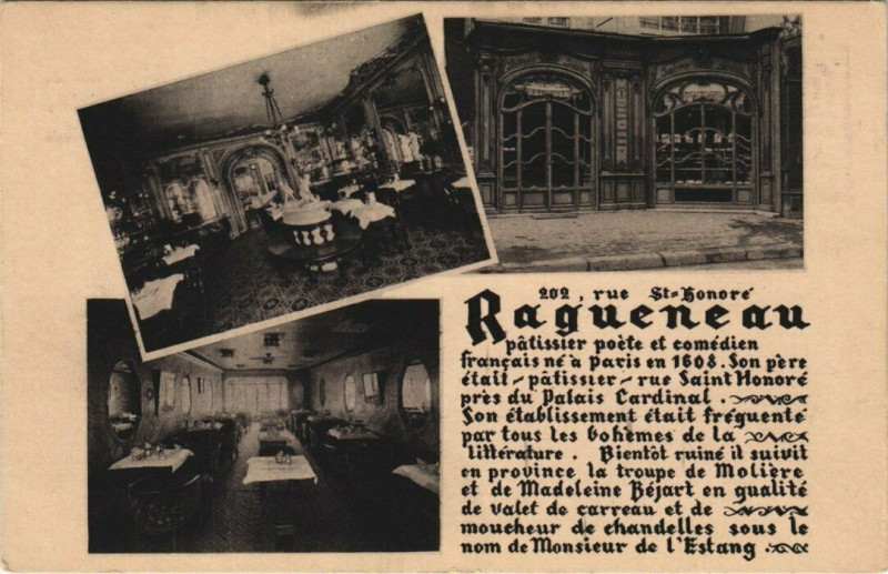 Carte postale ancienne Paris 1er - Ragueneau - 202, rue Saint-Honore à Paris 1er