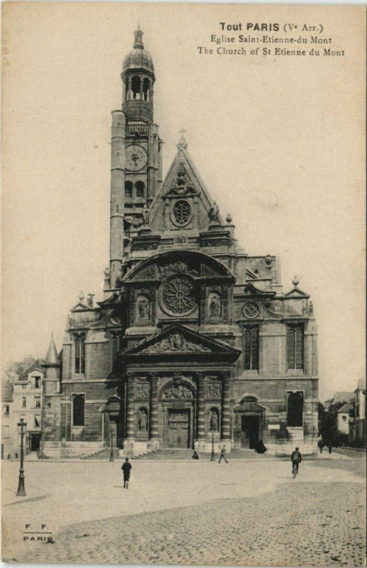 Carte postale ancienne Tout Paris - Ve - Eglise Saint-Etienne-du-Mont à Paris 5e