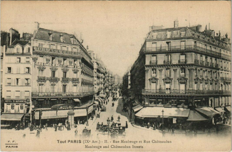 Carte postale ancienne Tout Paris - Ii - Rue Maubeuge et Rue Chateaudun à Paris