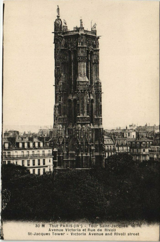 Carte postale ancienne Tout Paris - 30 M - IVe - Tour Saint-Jacques à Paris