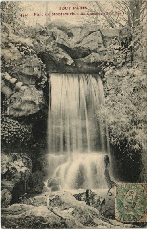Carte postale ancienne Tout Paris - 474 - Parc de Montsouris - Le Cascade à Paris