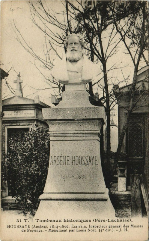 Carte postale ancienne Père-Lachaise - Arsène Houssaye à Paris 20e