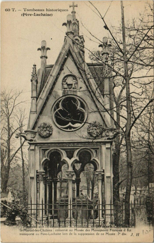 Carte postale ancienne Père-Lachaise - Héloïse et Abélard à Paris 20e
