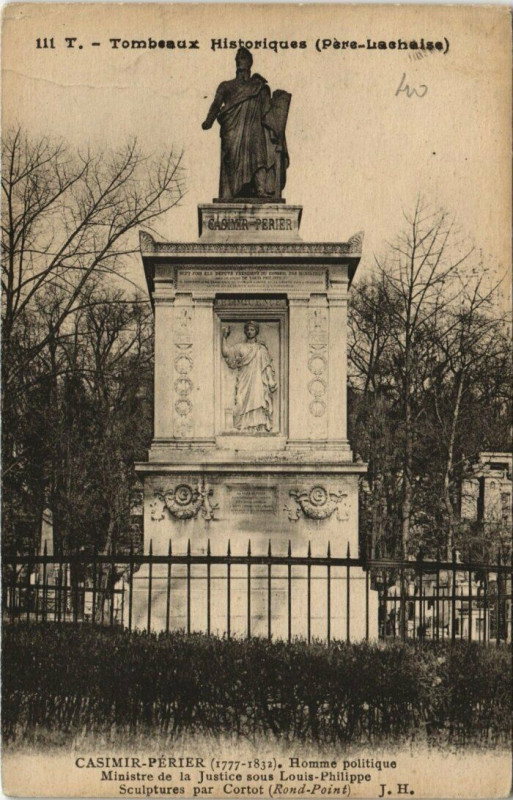 Carte postale ancienne Le Père-Lachaise - Casimir Périer à Paris 20e