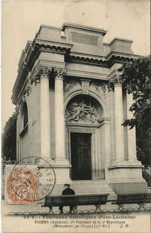 Carte postale ancienne Père-Lachaise - Thiers à Paris 20e