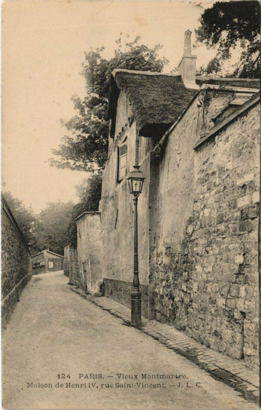 Carte postale ancienne Vieux Montmartre - Maison de Henri IV, Rue Saint-Vincent à Paris 18e