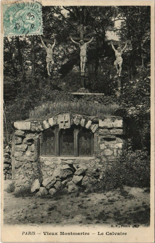 Carte postale ancienne Vieux Montmartre - Le Calvaire à Paris 18e