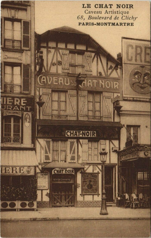 Carte postale ancienne Montmartre - Le Chat Noir à Paris 18e