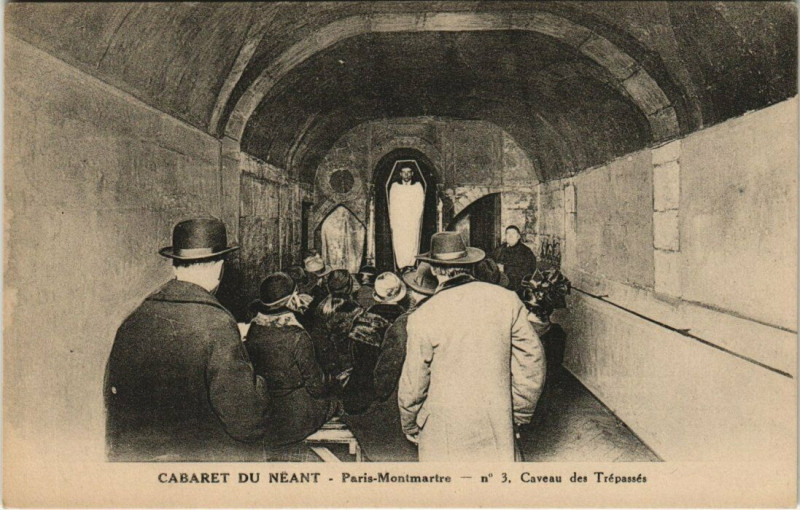 Carte postale ancienne Montmartre - Cabaret du Néant - Caveau des Trépassés à Paris 18e