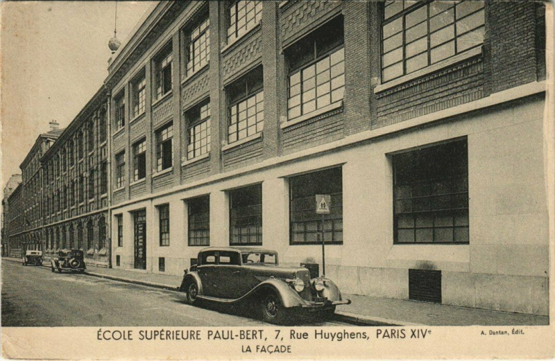 Carte postale ancienne Ecole Supérieure Paul-Bert - La Façade à Paris 14e