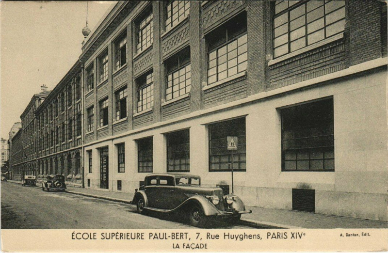 Carte postale ancienne Ecole Supérieure Paul-Bert - La Façade à Paris 14e