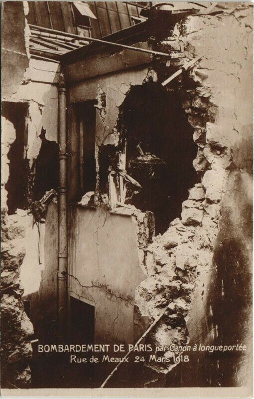Carte postale ancienne Bombardement de Paris à Paris 19e