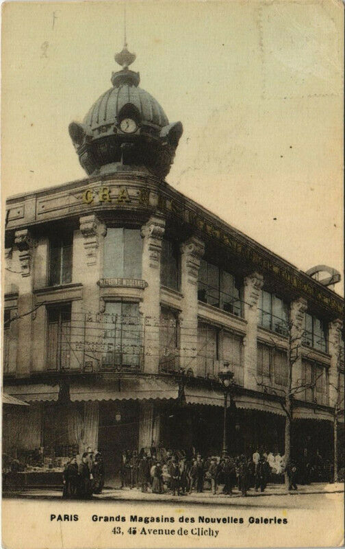 Carte postale ancienne Grands Magasins des Nouvelles Galeries - 43, 45, Avenue de Clichy à Paris 18e