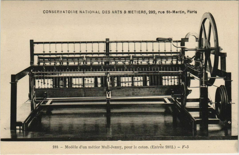 Carte postale ancienne Paris (3e) Cnam - Modele d'un métier Mully-Jeny à Paris 3e