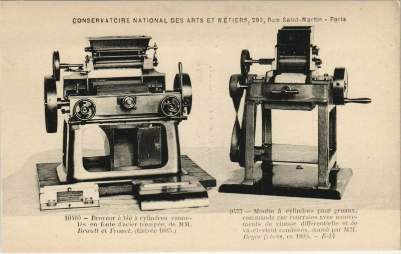 Carte postale ancienne Paris (3e) Cnam - Broyeur, Moulin à Paris 3e