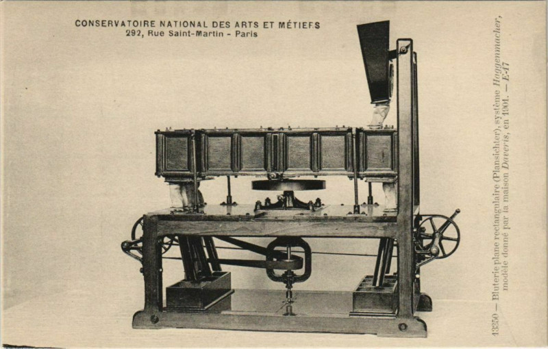 Carte postale ancienne Paris (3e) Cnam - Bluterie plane rectangulaire à Paris 3e