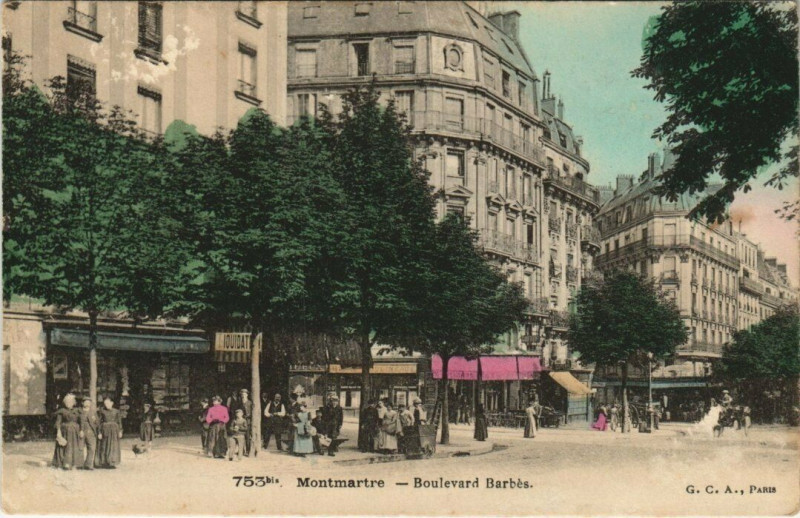 Carte postale ancienne Montmartre - Boulevard Barbès à Paris 18e