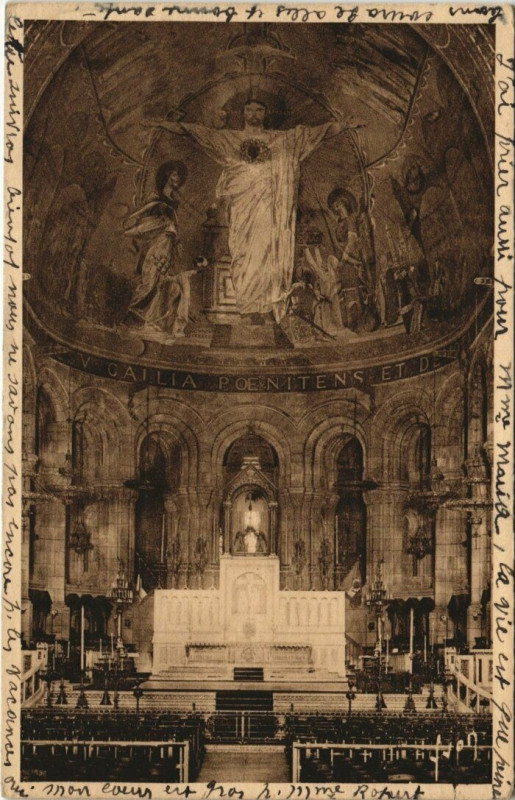 Carte postale ancienne Basilique du Sacre_Coeur de Montmartre Le Choeur