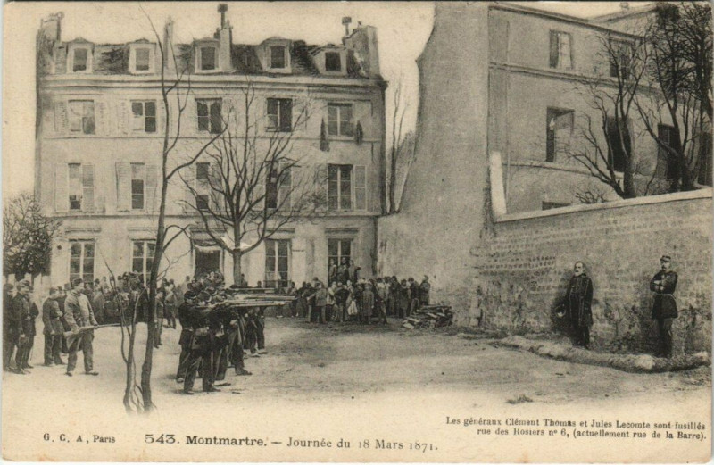 Carte postale ancienne Montmartre - Journée du 18 Mars 1871 à Paris 18e
