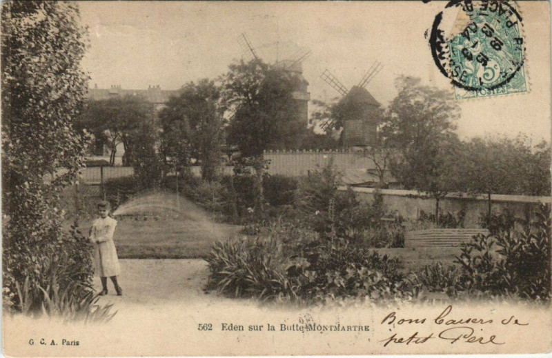 Carte postale ancienne Eden sur la Butte Montmartre à Paris 18e