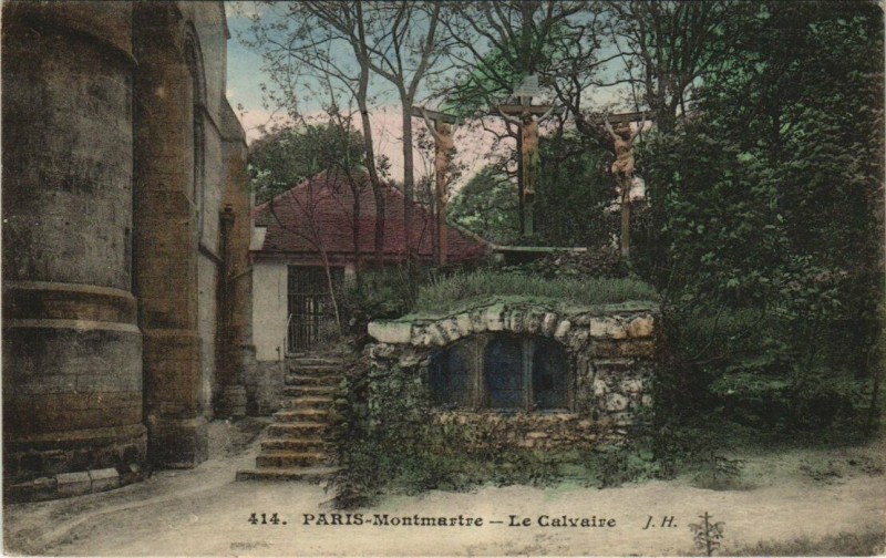 Carte postale ancienne Montmartre — Le Calvaire à Paris 18e