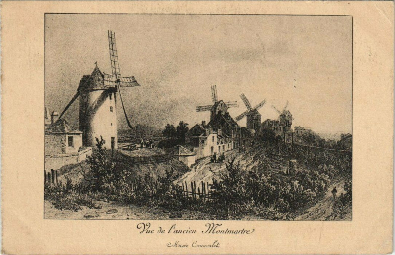 Carte postale ancienne Vue de l'ancien Montmartre