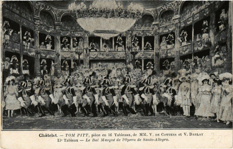Carte postale ancienne Paris Montmartre - Chatelet - Tom Pitt, piéce en 16 Tableaux à Paris