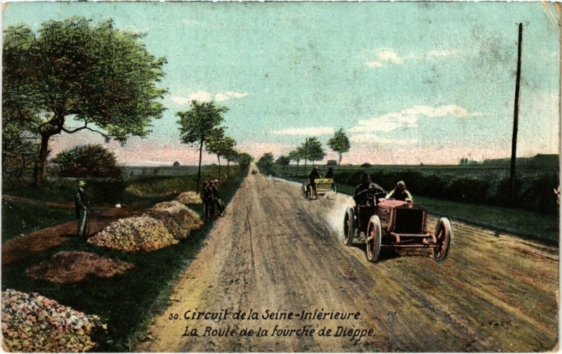 Carte postale ancienne Paris - Circuit de la Seine-Inférieure à Paris