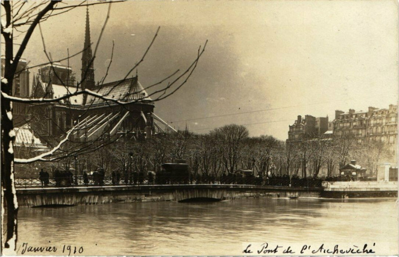 Carte postale ancienne Paris - Le Pont carte photo à Paris