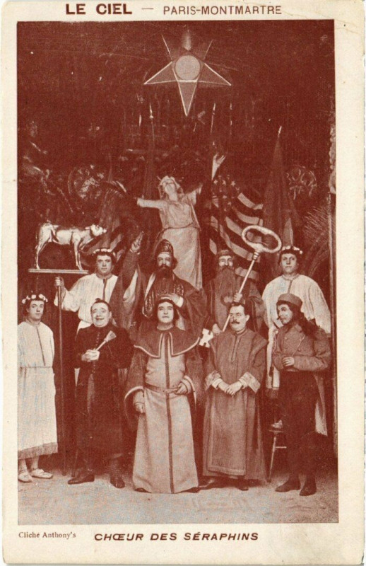 Carte postale ancienne Montmartre - Le Ciel - Choeur des Séraphins à Paris 9e