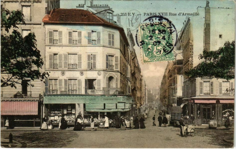 Carte postale ancienne Rue d'Armaillé à Paris 17e