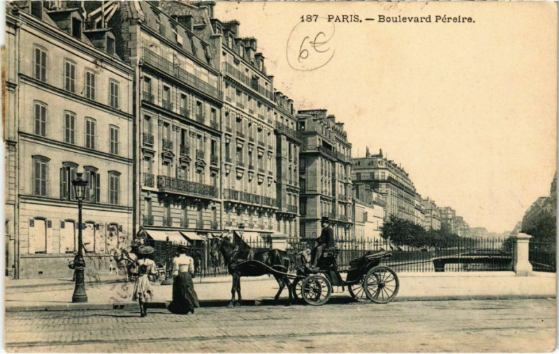 Carte postale ancienne Boulevard Péreire à Paris 17e