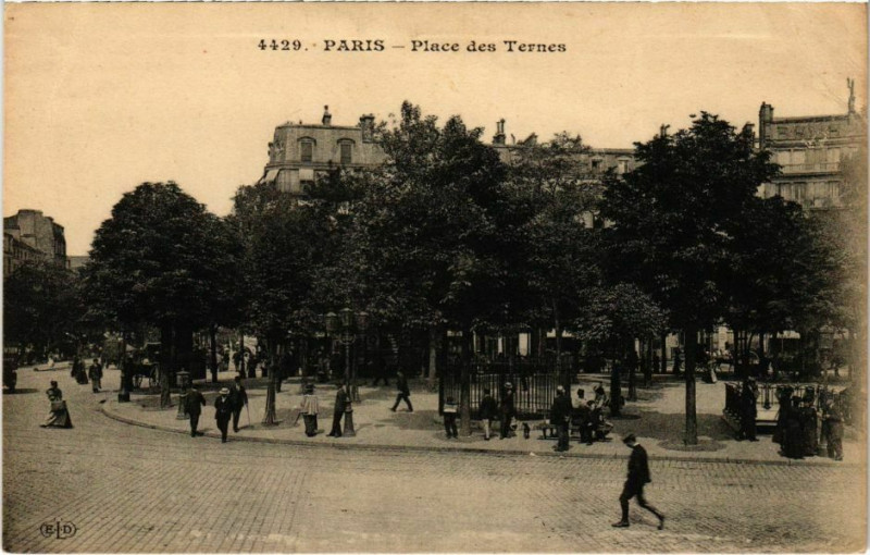 Carte postale ancienne Place des Ternes à Paris 8e