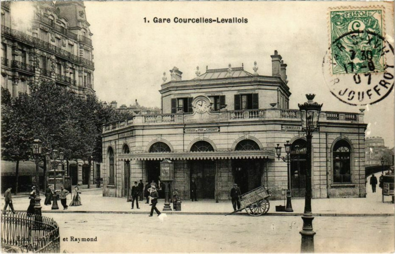 Carte postale ancienne Gare Courcelles-Levallois à Paris 17e