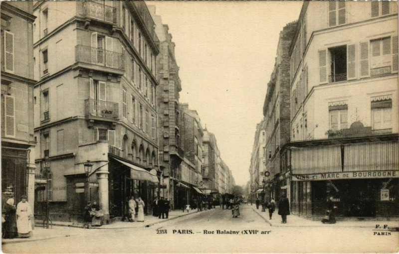 Carte postale ancienne Rue Balagny à Paris 17e