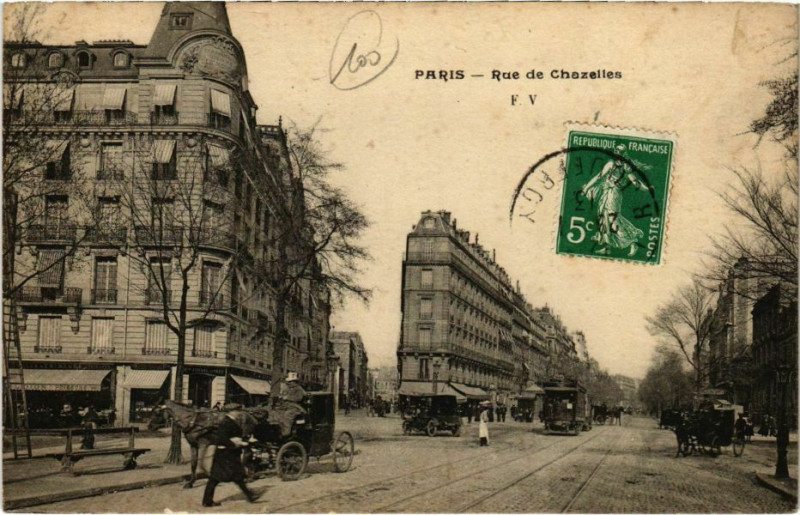 Carte postale ancienne Rue de Chazalles à Paris 8e