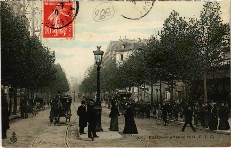 Carte postale ancienne Avenue Niel à Paris 17e