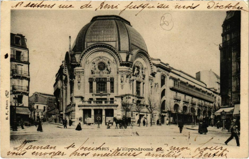 Carte postale ancienne L'Hippodrome à Paris 18e