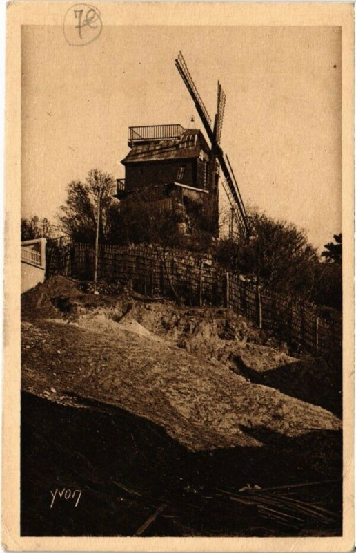 Carte postale ancienne Moulin de la Galette à Paris 18e