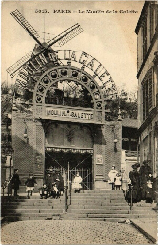 Carte postale ancienne Le Moulin de la Galette à Paris 18e