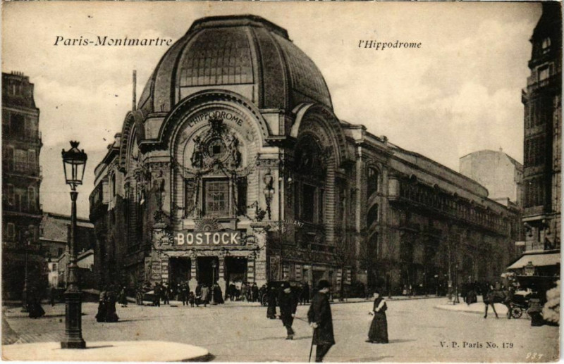 Carte postale ancienne Montmartre - L'Hippodrome à Paris 18e