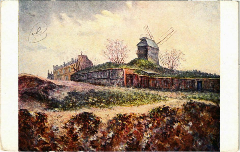 Carte postale ancienne Moulin de la Galette à Paris 18e