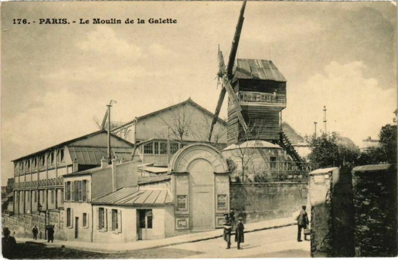 Carte postale ancienne Le Moulin de la Galette à Paris 18e