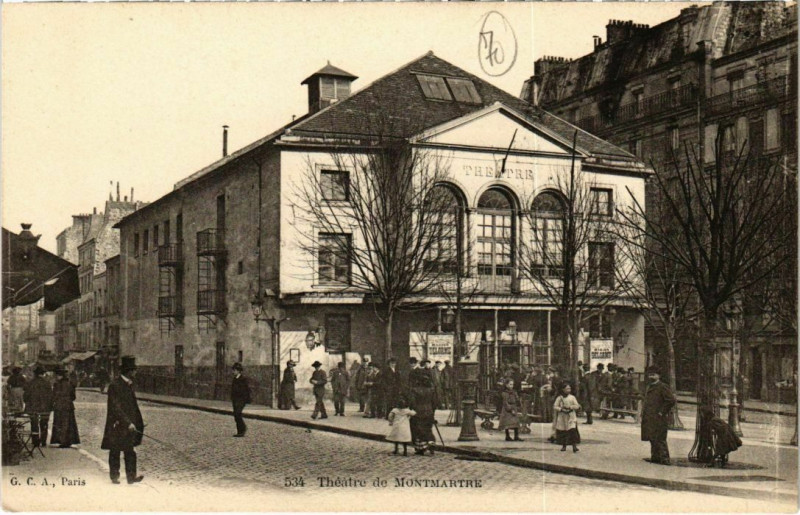 Carte postale ancienne Théâtre de Montmartre à Paris 18e