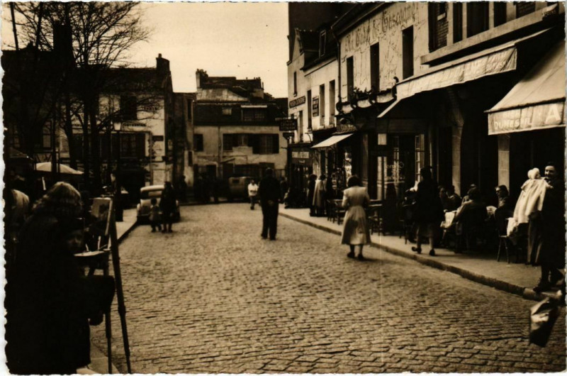 Carte postale ancienne Place du Tertre à Paris 18e