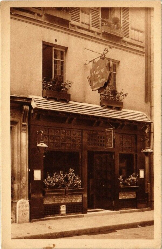 Carte postale ancienne Paris 9e - Auberge du Pére Louis à Paris 9e