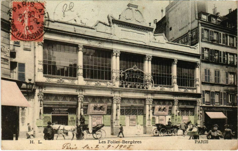 Carte postale ancienne Paris 9e - Les Folies-Bergéres à Paris 9e