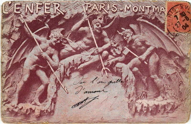 Carte postale ancienne L'Enfer à Paris 9e