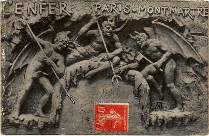 Carte postale ancienne L'Enfer à Paris 9e